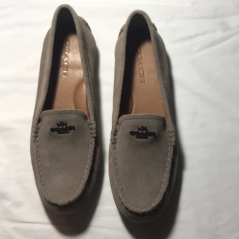 Coach Suede Flats in Grey